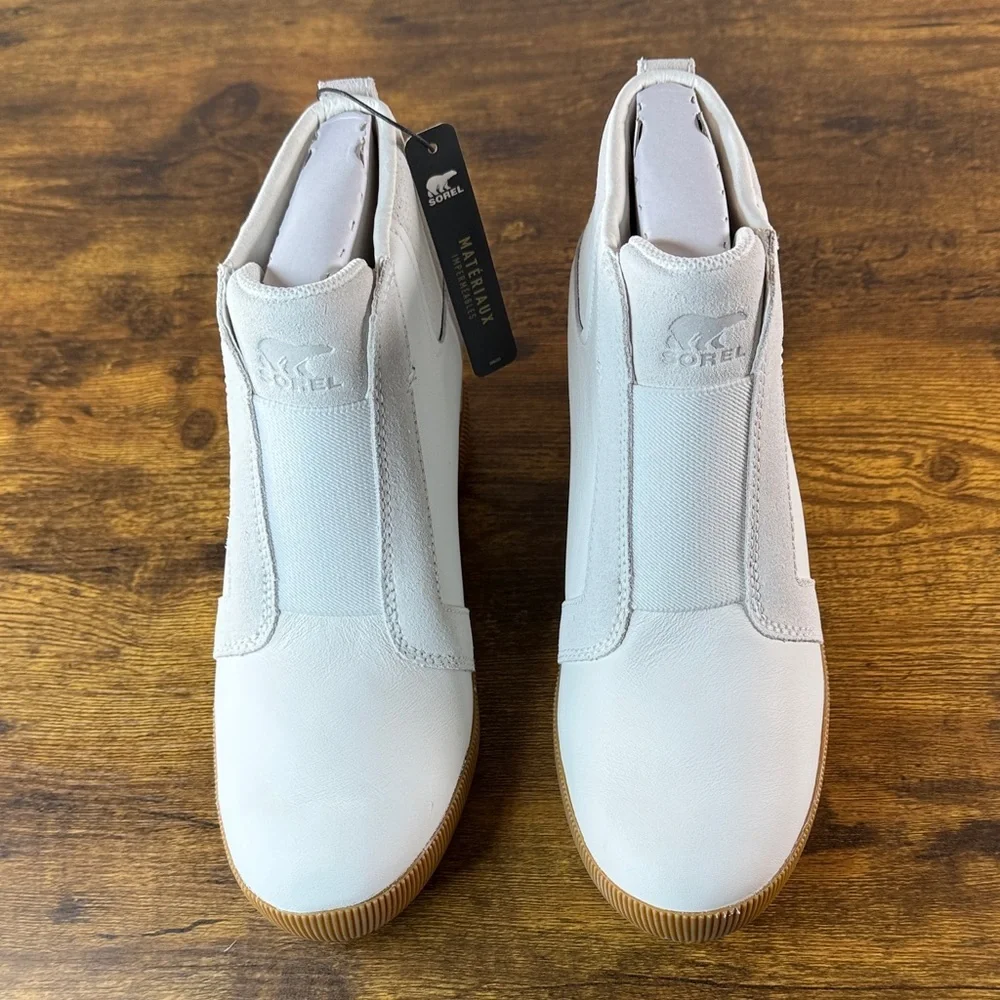 NWT Sorel Women's White Leather Winter Boots - Picture 3 of 12